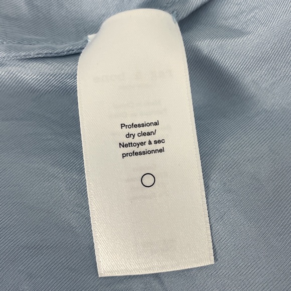 Rag & Bone Women’s Aiden Button Tee Top Short Sleeve Size Medium Powder Blue EUC - Picture 11 of 13